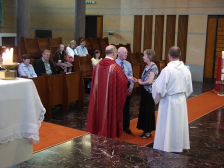 Sadie & Jim celebrate their Golden Wedding by renewing their marriage vows in the Scots College chapel.